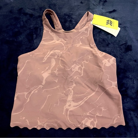 Purple Marble Halter Tank Top - Cute Athletic Work Out - Picture 1 of 3